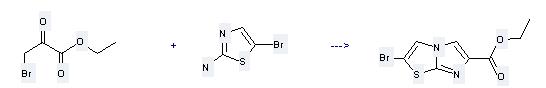 2-Thiazolamine,5-bromo- can react with 3-Bromo-2-oxo-propionic acid ethyl ester to get Ethyl 2-bromoimidazo[2,1-b]thiazole-6-carboxylate